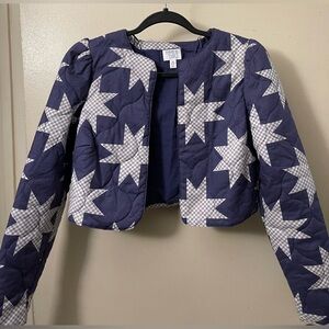 Time and Tru Women’s Blue Crop Top Cardigan, size X-Small